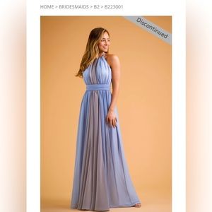 NWT Two Toned Long Halter Neckline Dress with Waistband